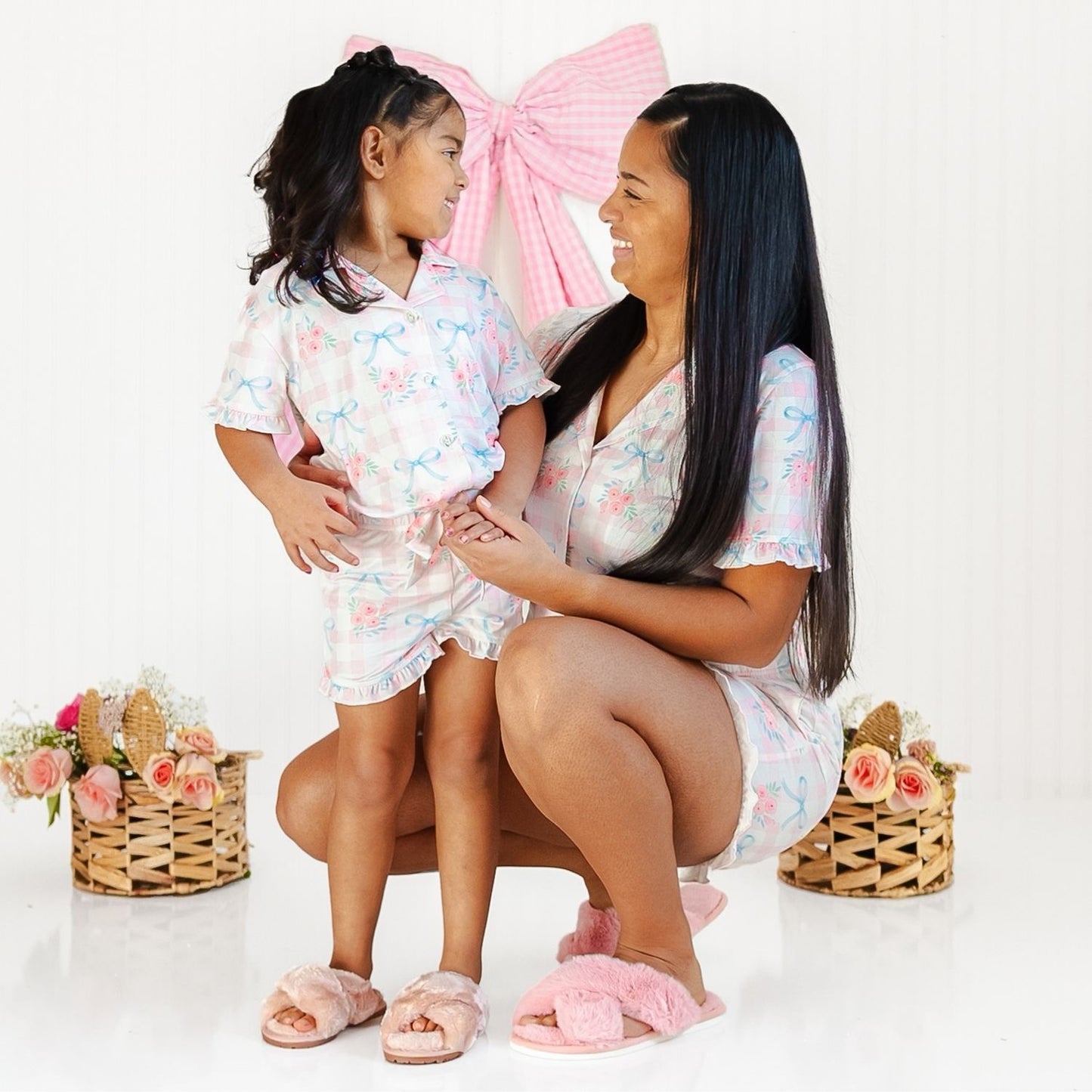 Girls Gingham Trellis Lounge Set