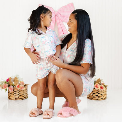 Girls Gingham Trellis Lounge Set