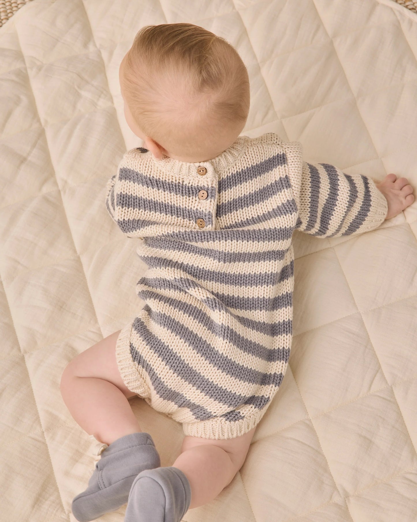 Rex Romper - Slate Stripe