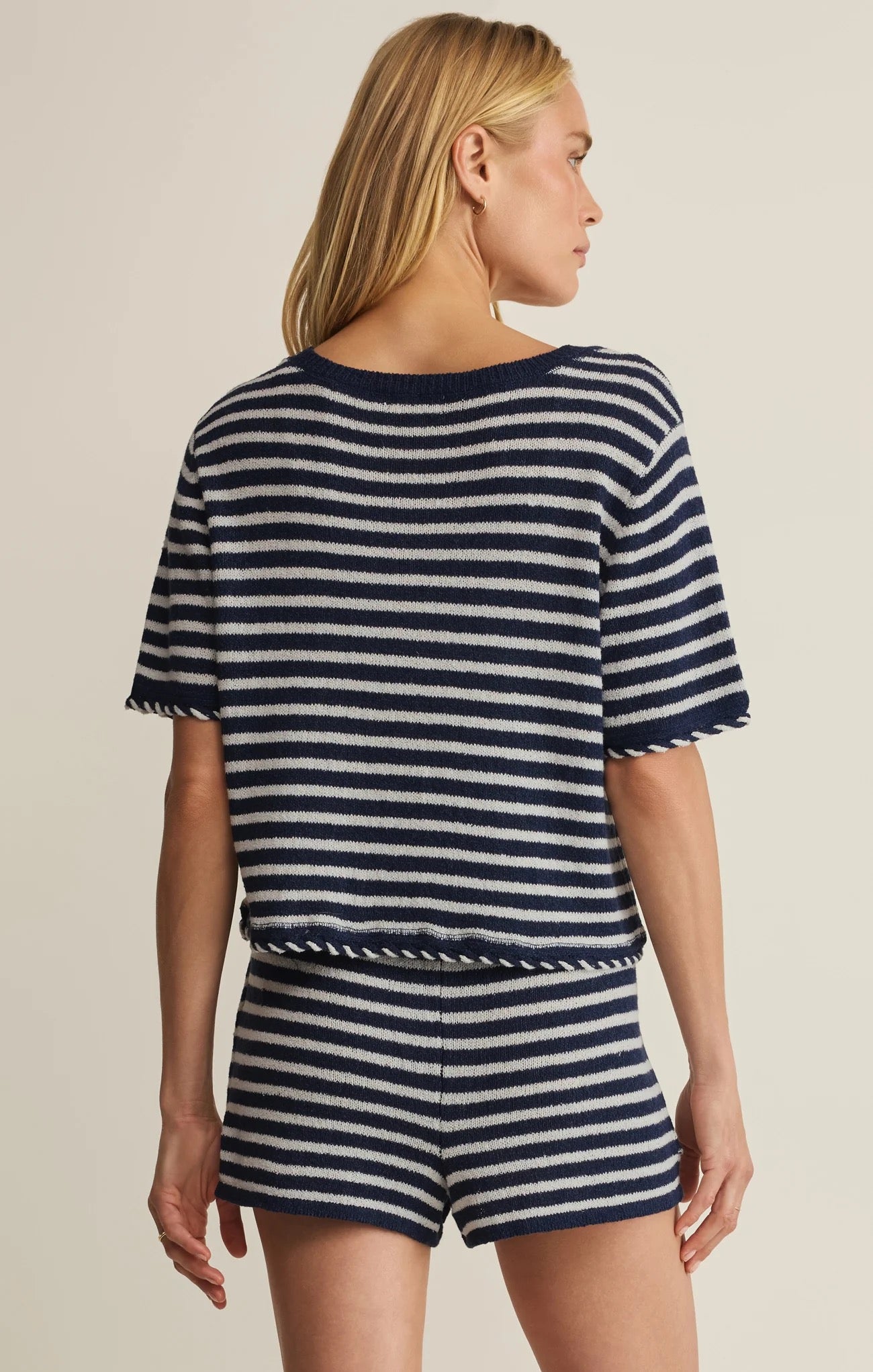 Patton Sweater Top - Navy Stripe