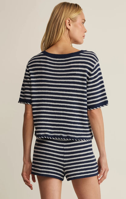 Patton Sweater Top - Navy Stripe