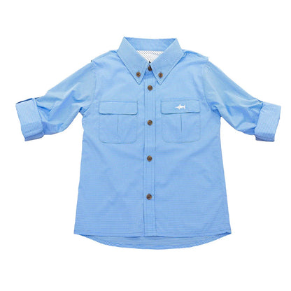 Flagger Fishing Blue Shirt