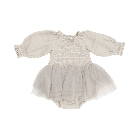 Long Sleeve Tutu Bubble - Oatmeal