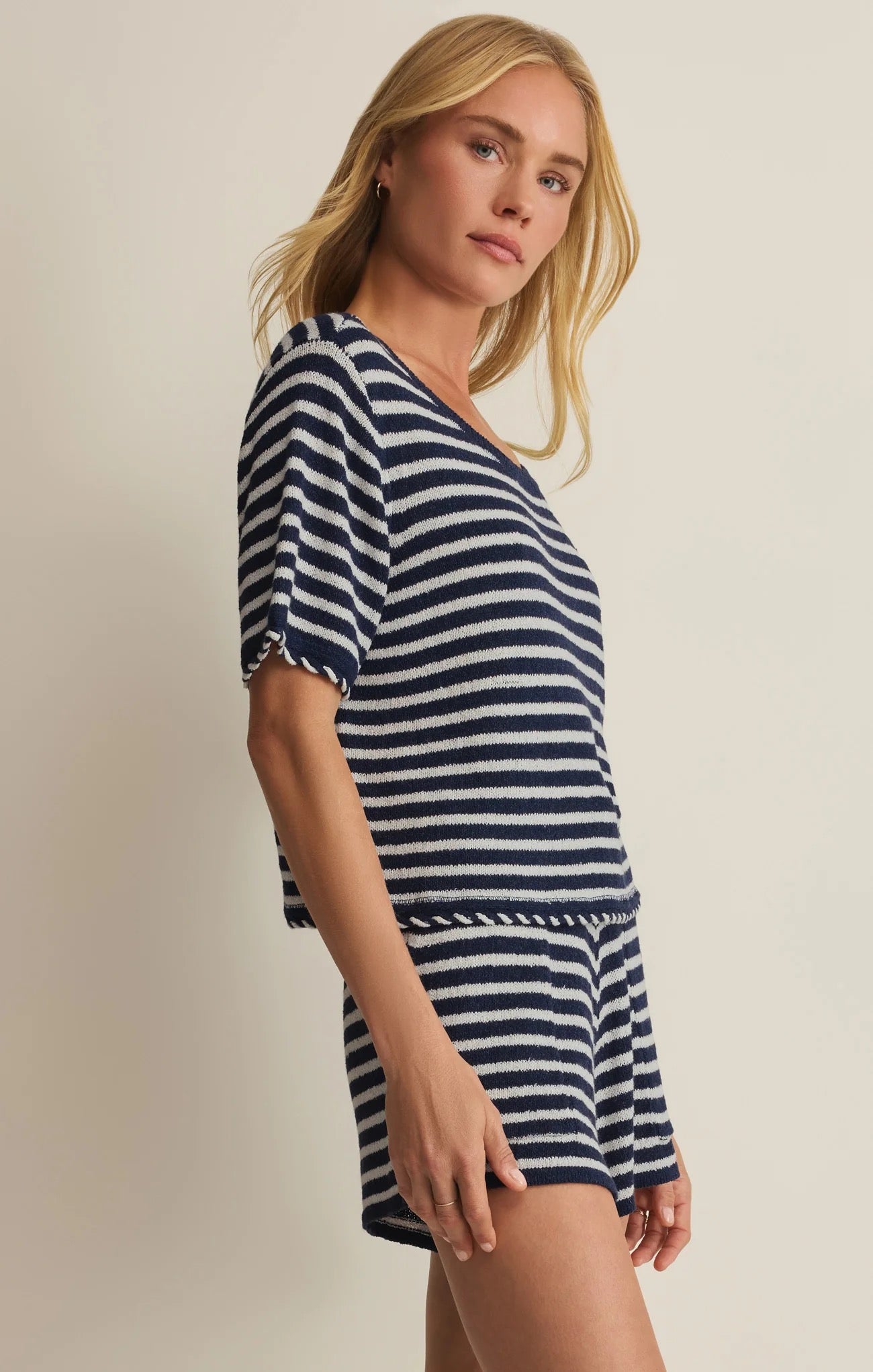 Patton Sweater Top - Navy Stripe