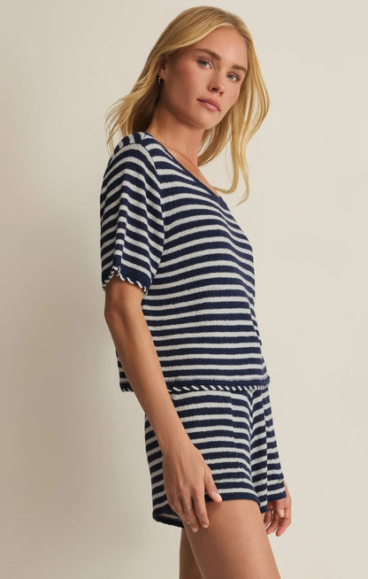 Patton Sweater Top - Navy Stripe