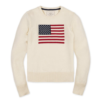 Women's Organic crewneck Flag Sweater