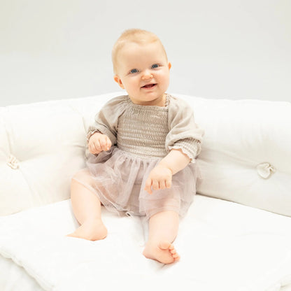 Long Sleeve Tutu Bubble - Oatmeal