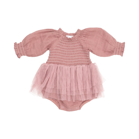 Long Sleeve Tutu Bubble - Dusty Rose