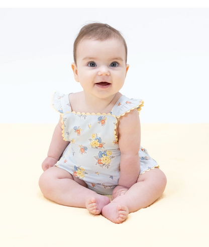 Ric Rac Ruffle Sunsuit - Country Floral