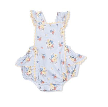 Ric Rac Ruffle Sunsuit - Country Floral