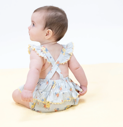 Ric Rac Ruffle Sunsuit - Country Floral