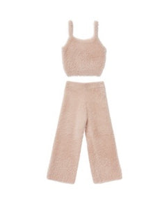 Fuzzy Knit Set - Blush