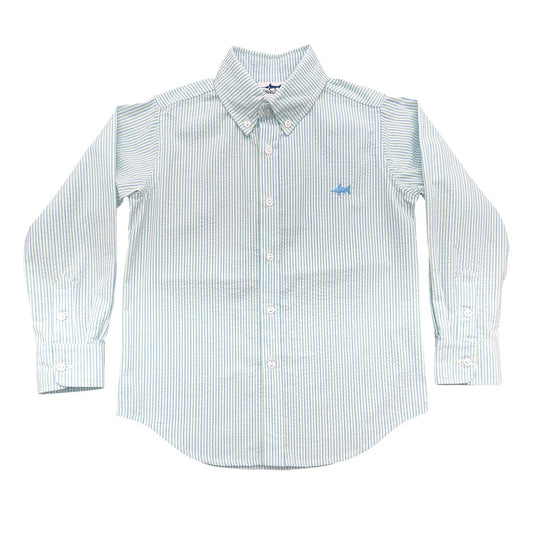 Carter Oxford Shirt - Coastal Stripe Seersucker