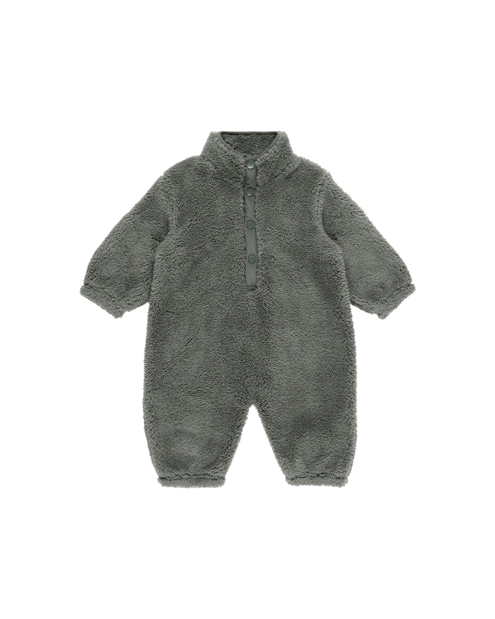 Fuzzy Winter Jumpsuit - Forest