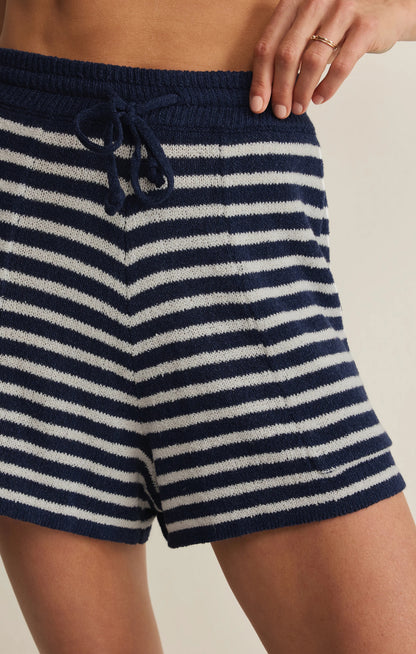 Patton Sweater Short - Navy Stripe