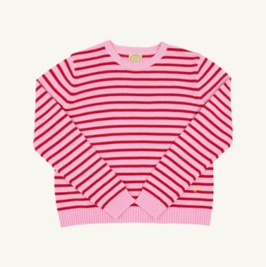 Women's Cissy Sweater - Richmond Red and Pier Party Pink Stripe/Gold