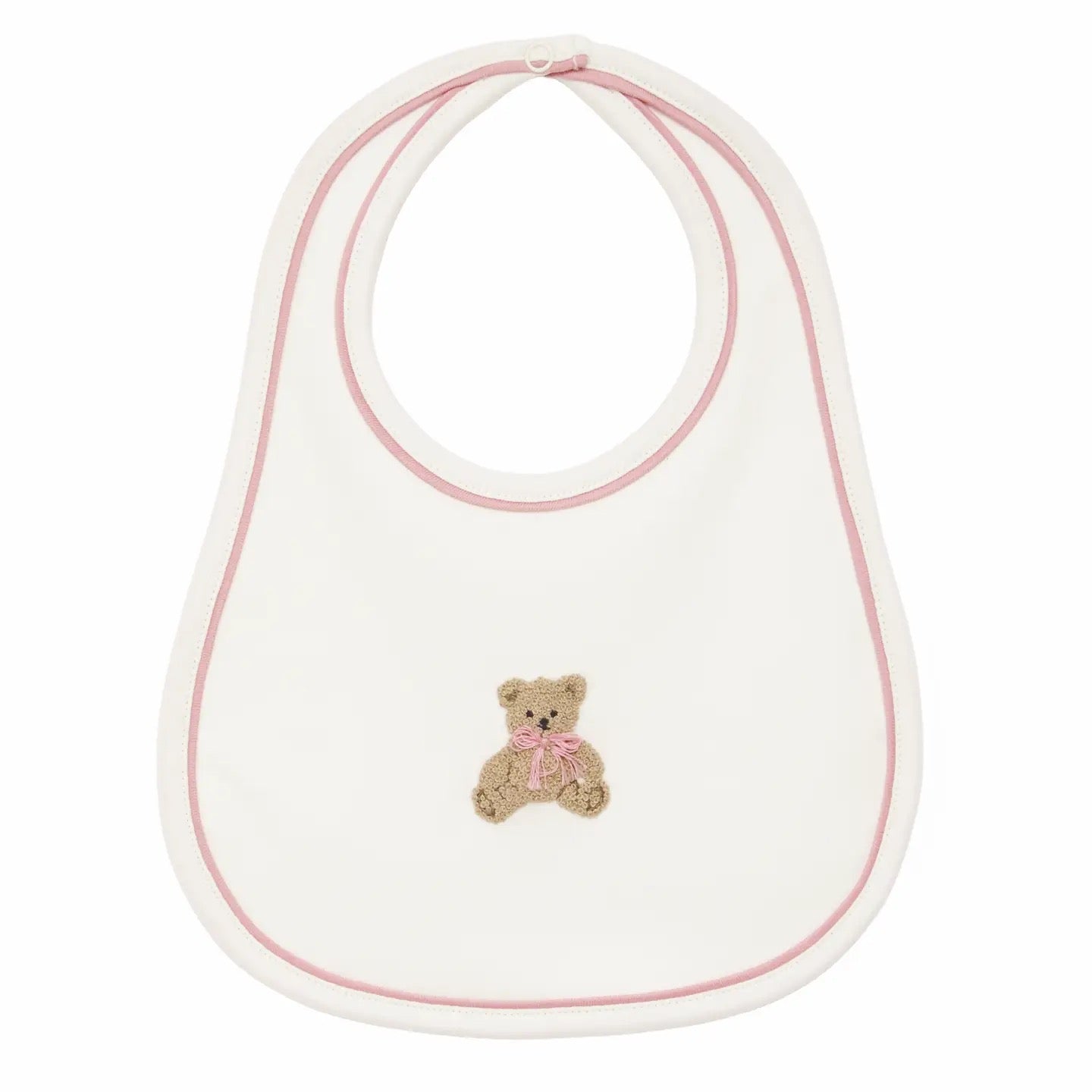 Bear Hugs Bib -Dusty Rose