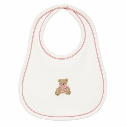 Bear Hugs Bib -Dusty Rose