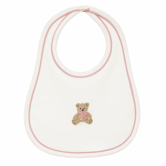 Bear Hugs Bib -Dusty Rose