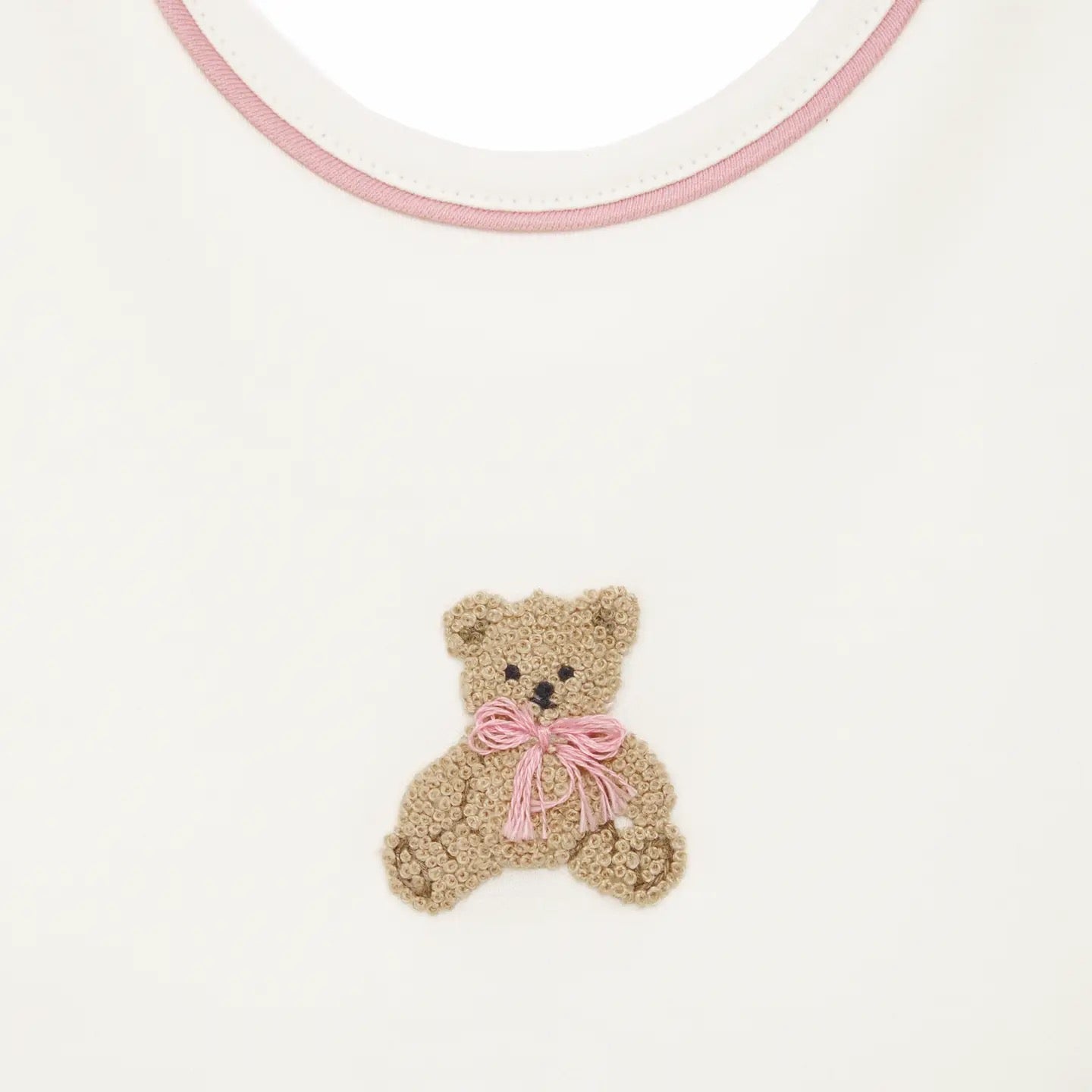 Bear Hugs Bib -Dusty Rose