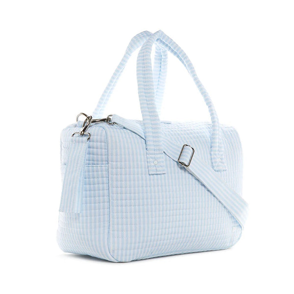 Quilted Stroller Bag - Blue Stripe