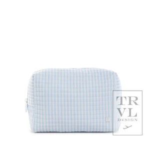 Quilted Everyday Pouch - Blue Stripe