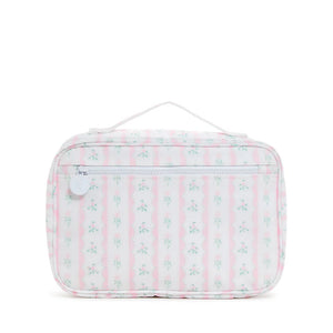 Bundle Up Hanging Toiletry Bag - Ribbon Floral Pink