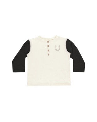 Henley Long Sleeve Tee - Good Luck