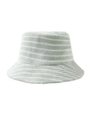 Bucket Hat - Seafoam Terry Stripe