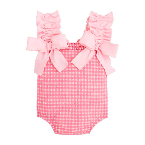 Crinkle Gingham Swimsuit