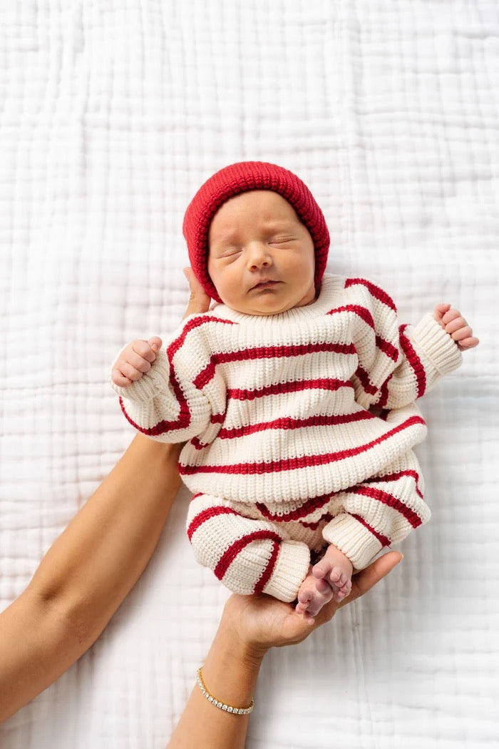Chunky Skit Jogger - Red/White stripe