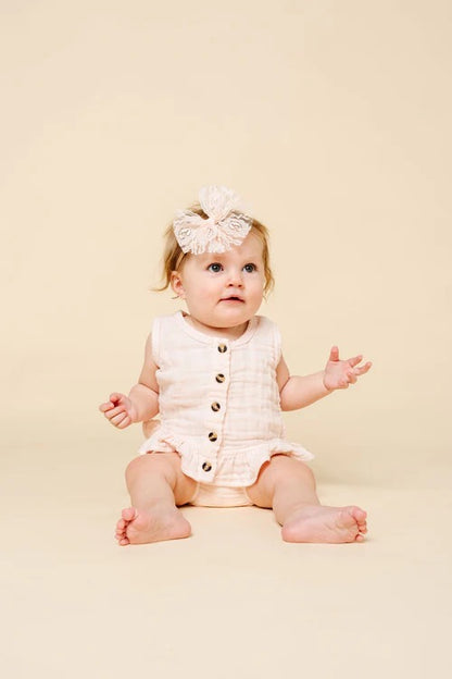 Ruffle Tank + Bloomer Set - Blush