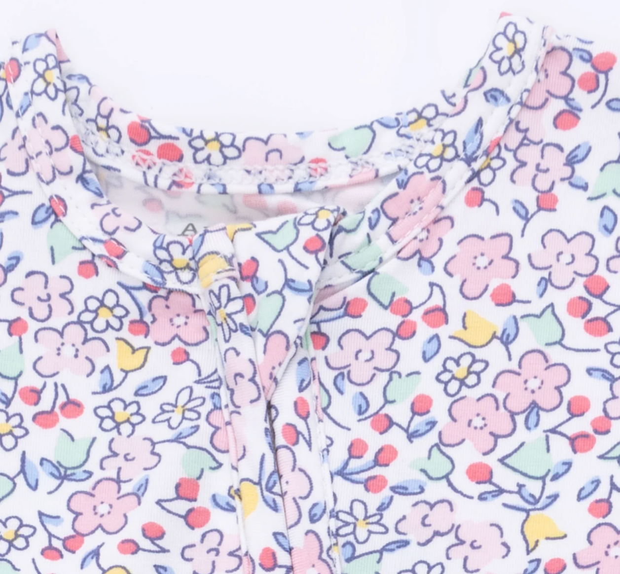 Ruffle Back Zipper Footie - Elizabeth's Garden
