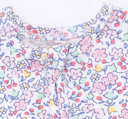 Ruffle Back Zipper Footie - Elizabeth's Garden