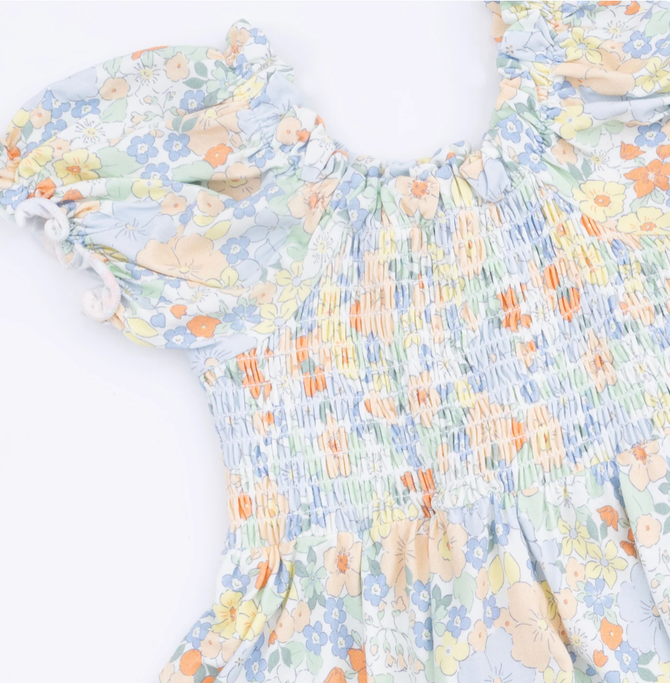 Smocked Twirly Dress - Georgia Floral