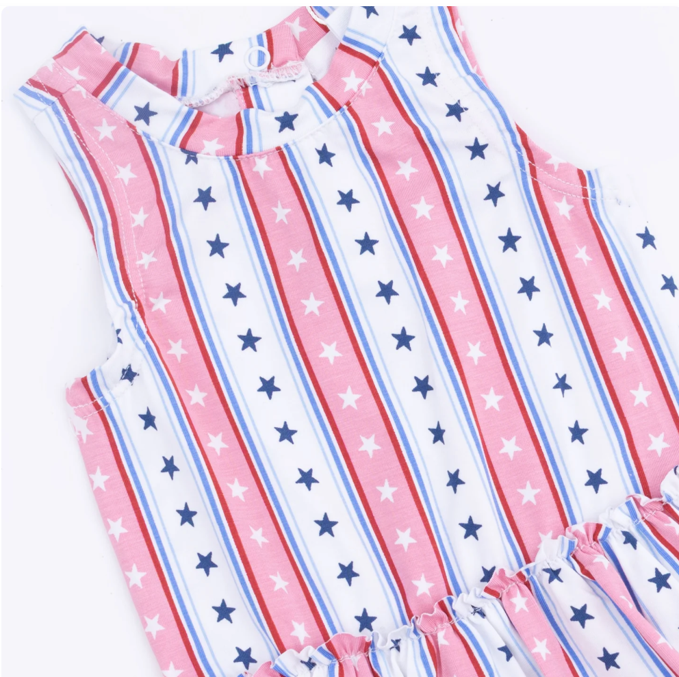 Stars and Stripes Skirted Bodysuit