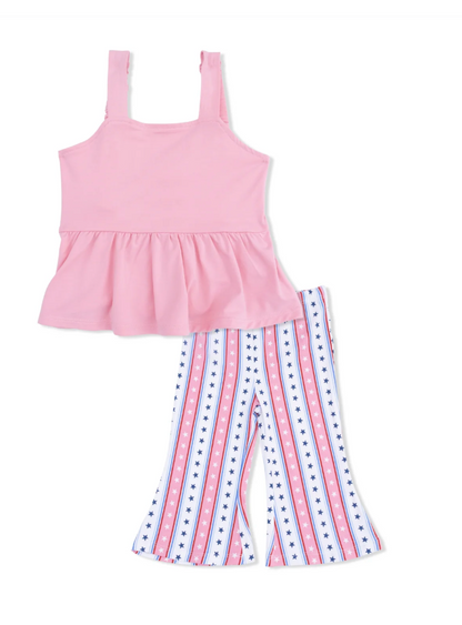 Stars and Stripes Peplum Tank & Baby Bells
