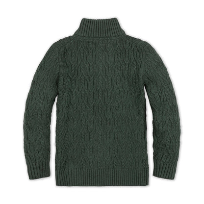 Organic Half Zip Cable Sweater