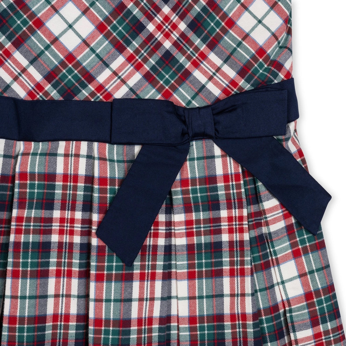 Organic Peter Pan Collar Party Dress - Holiday Tartan