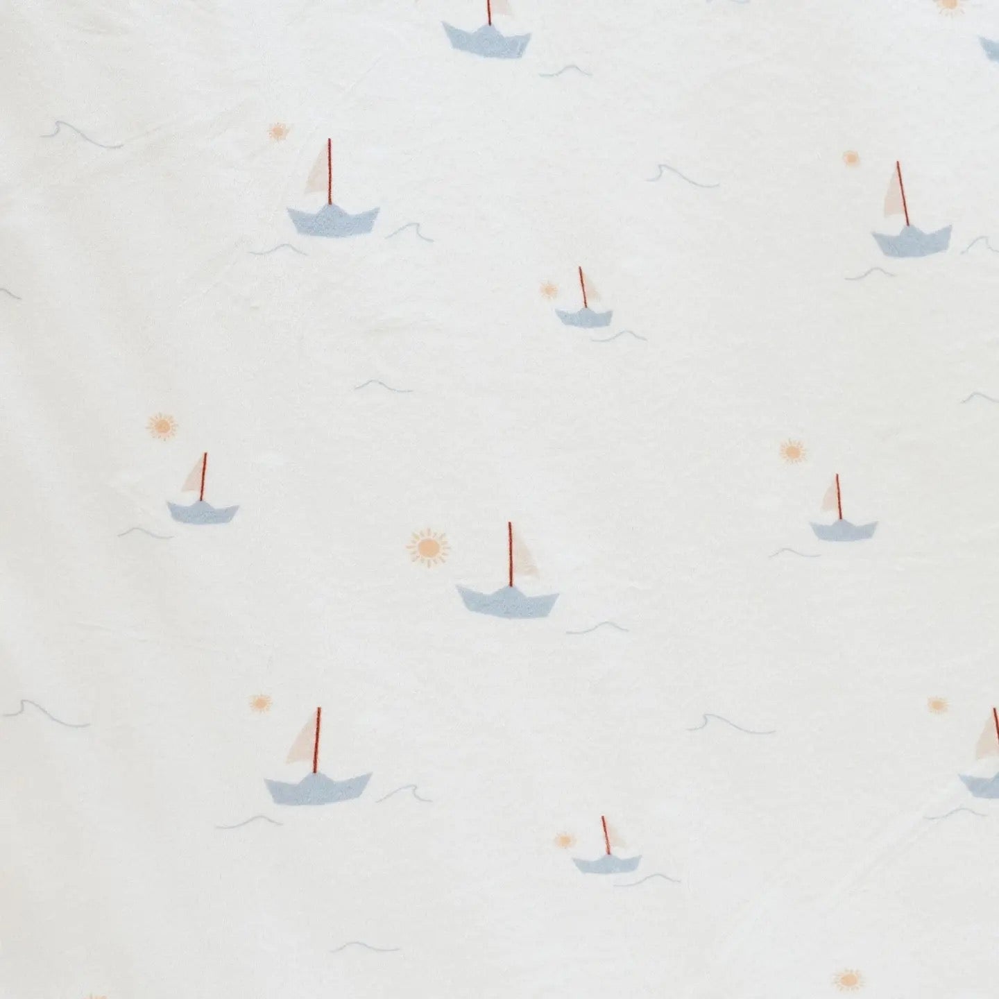 Minky Stretch Luxe Swaddle - Sail Boat