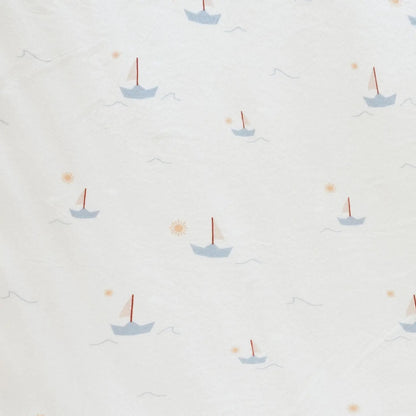 Minky Stretch Luxe Swaddle - Sail Boat