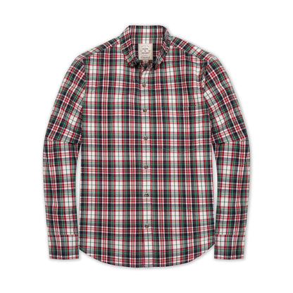 Men's Organic Stretch Poplin Shirt - Holiday Tartan