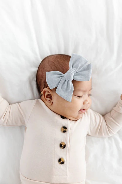 Classic Bow Headband - Dove
