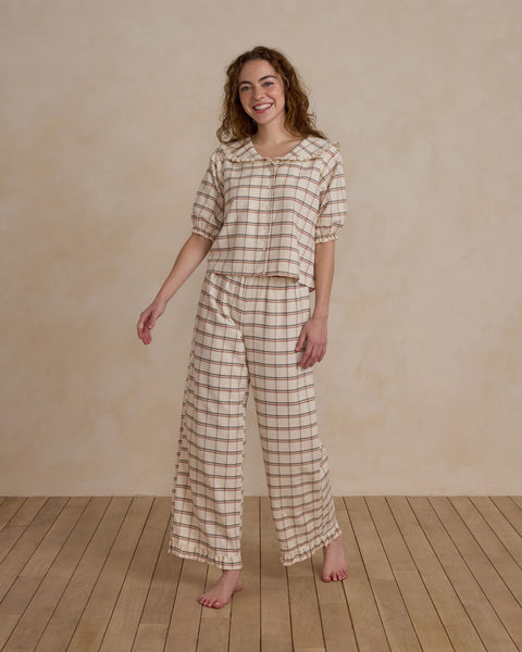 Ruffle Women's Pajamas - Holiday Plaid