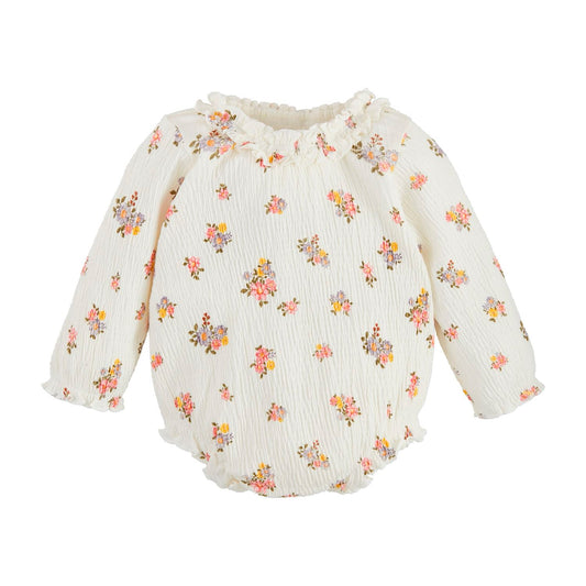 Floral Crinkle Knit Bodysuit