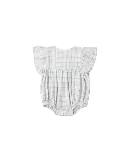 Kalea Romper - Light Blue Plaid