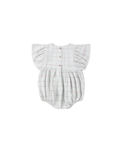 Kalea Romper - Light Blue Plaid