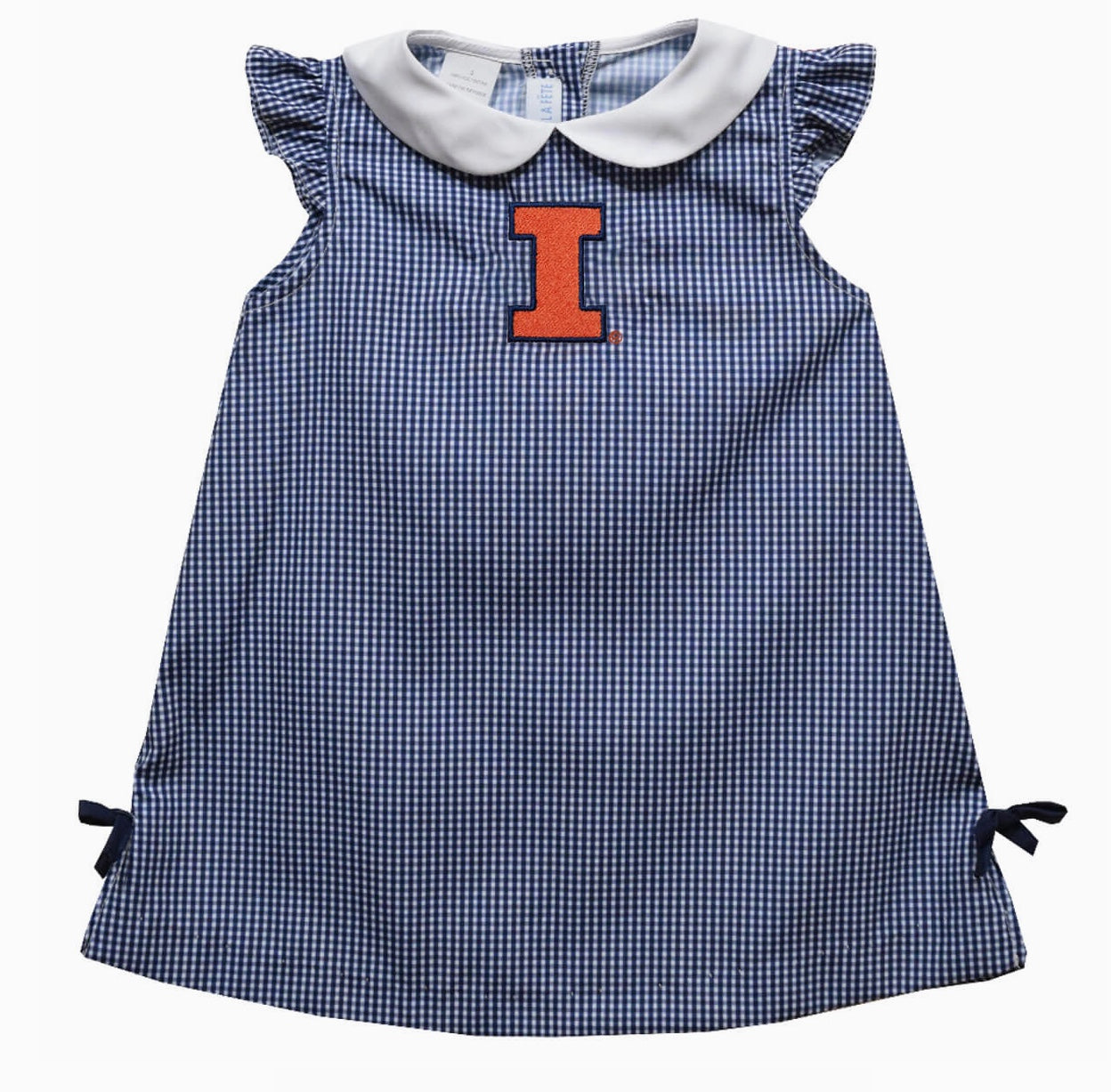 Illinois Fighting Illini Embroidered Gingham A Line Dress