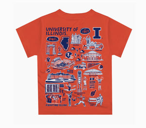 Illinois Fighting Illini Hand Sketched Impressions t-shirt