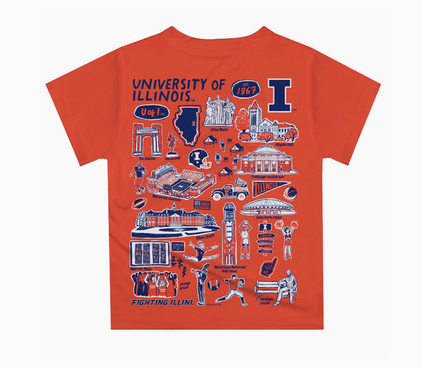 Illinois Fighting Illini Hand Sketched Impressions t-shirt